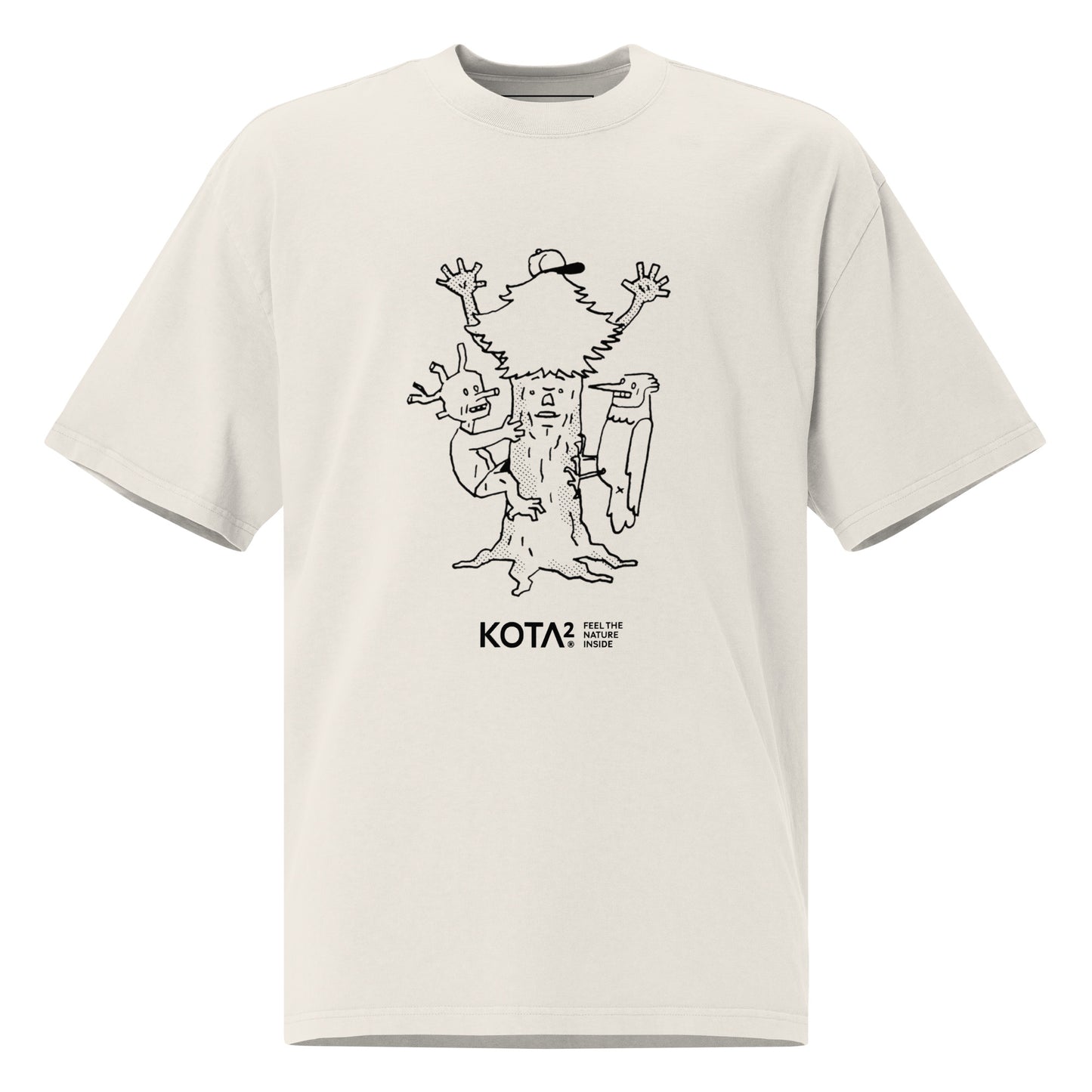Men's oversized faded VÄKI Tree t-shirt